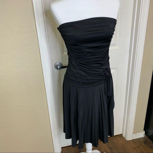 Soprano Strapless Black Dress Size Medium - Picture 3 of 10